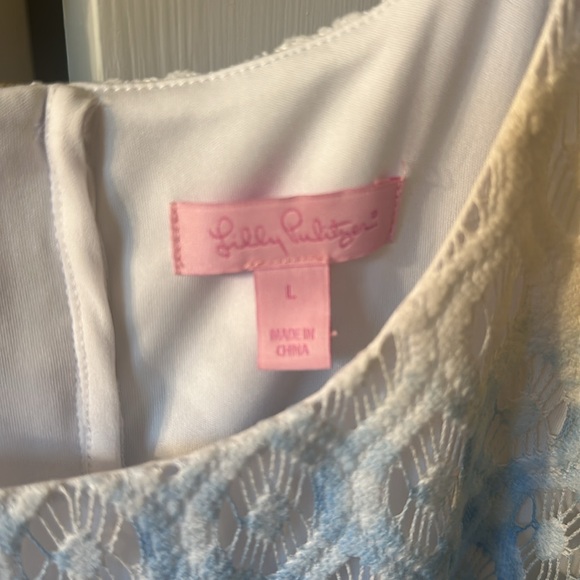 Lilly Pulitzer Marquette Crochet Ombré Shift Dress Large - Picture 3 of 9